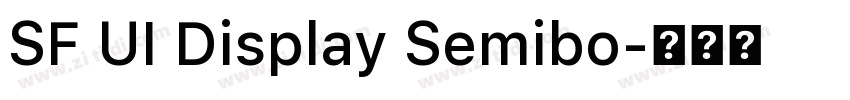 SF UI Display Semibo字体转换
